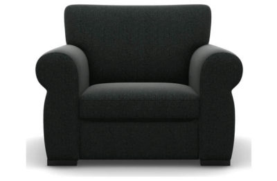 Heart of House Chloe Tweed Fabric Chair - Charcoal